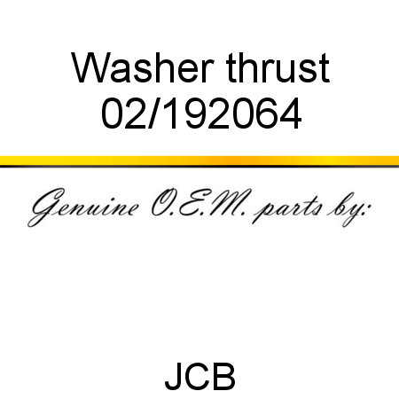Washer, thrust 02/192064