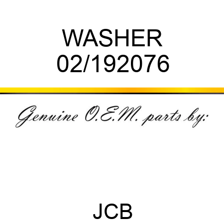 WASHER 02/192076