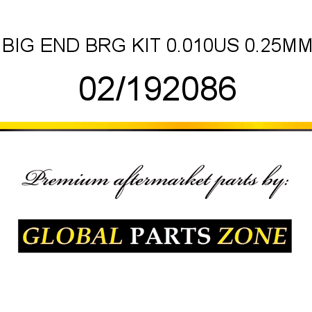 BIG END BRG KIT 0.010US 0.25MM 02/192086