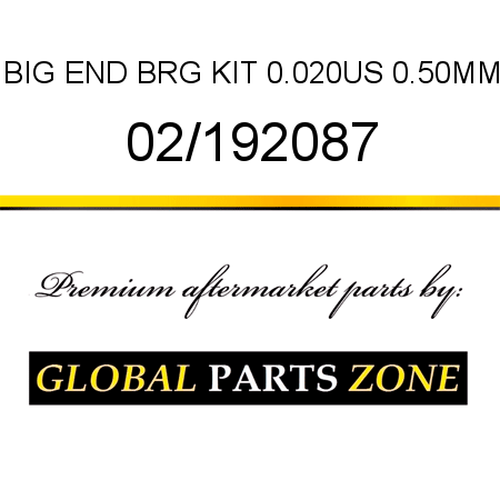 BIG END BRG KIT 0.020US 0.50MM 02/192087