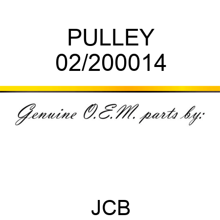 PULLEY 02/200014