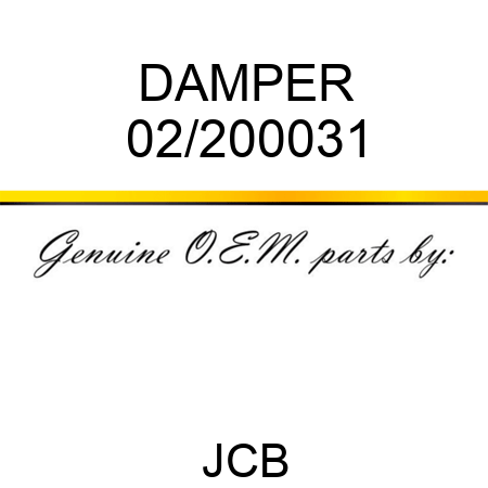 DAMPER 02/200031