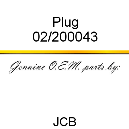 Plug 02/200043