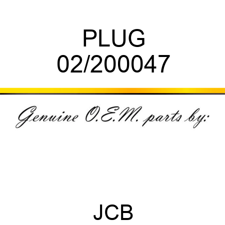 PLUG 02/200047