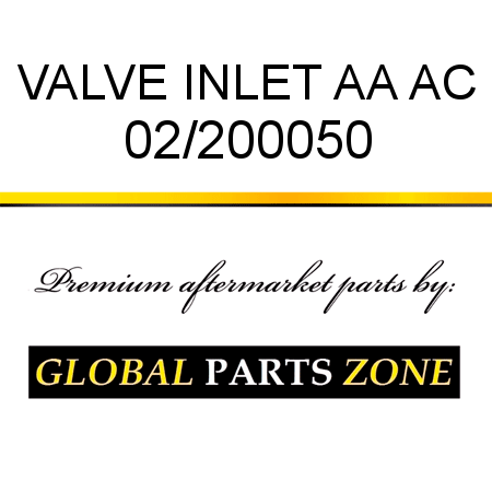 VALVE INLET AA AC 02/200050