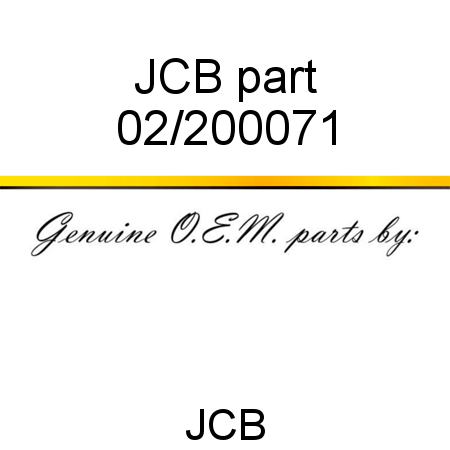 JCB part 02/200071