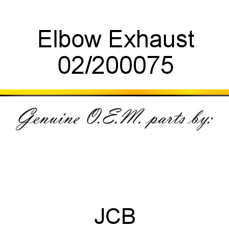 Elbow, Exhaust 02/200075