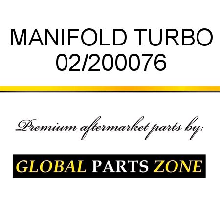 MANIFOLD TURBO 02/200076