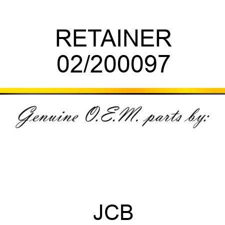 RETAINER 02/200097