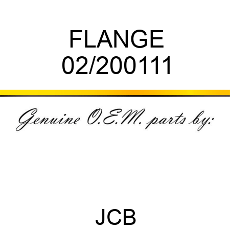 FLANGE 02/200111