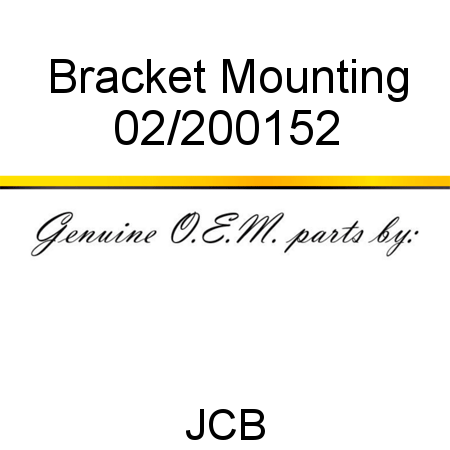 Bracket, Mounting 02/200152
