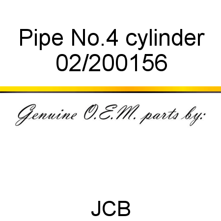 Pipe, No.4 cylinder 02/200156