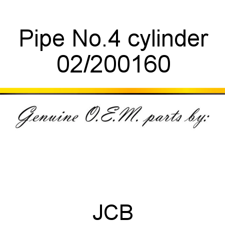 Pipe, No.4 cylinder 02/200160
