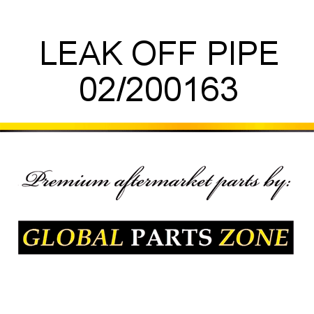 LEAK OFF PIPE 02/200163