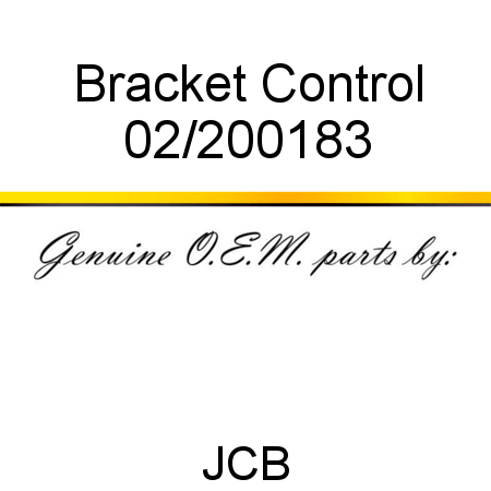 Bracket, Control 02/200183