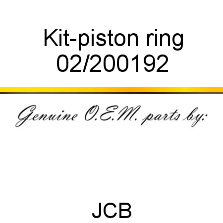 Kit-piston ring 02/200192