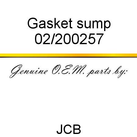 Gasket, sump 02/200257