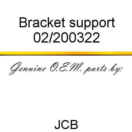Bracket, support 02/200322