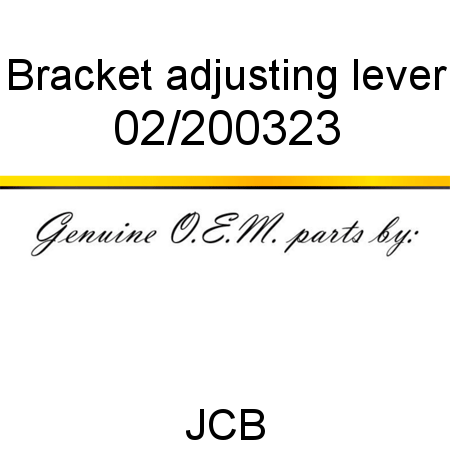 Bracket, adjusting lever 02/200323