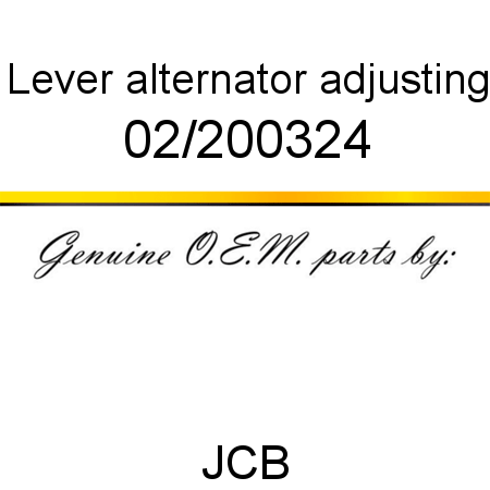 Lever, alternator adjusting 02/200324