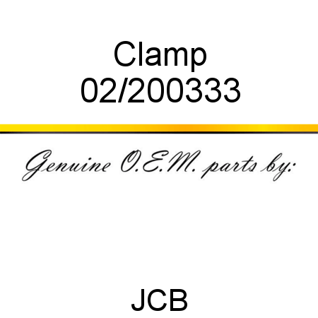 Clamp 02/200333
