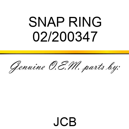 SNAP RING 02/200347