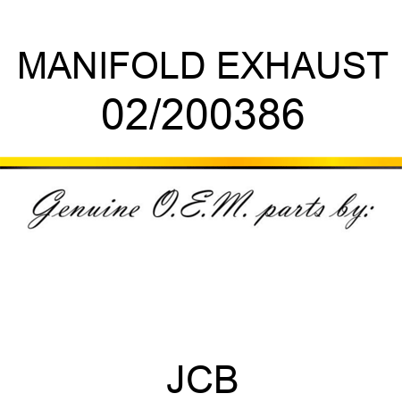 MANIFOLD EXHAUST 02/200386