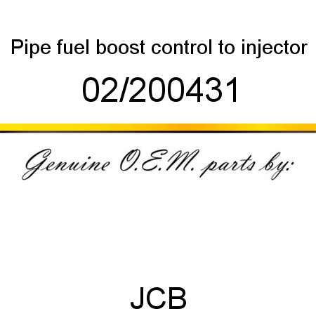 Pipe, fuel, boost control, to injector 02/200431