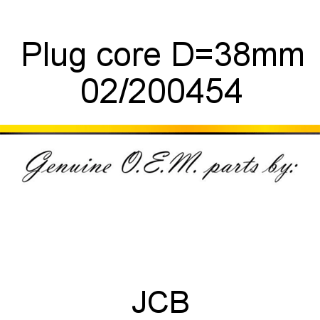 Plug, core, D=38mm 02/200454