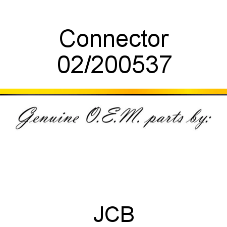 Connector 02/200537