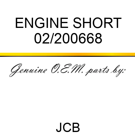 ENGINE SHORT 02/200668