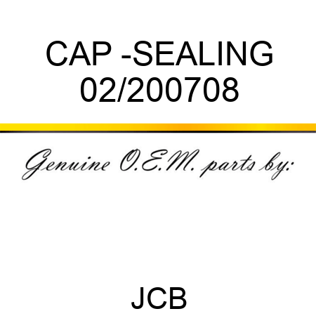 CAP -SEALING 02/200708