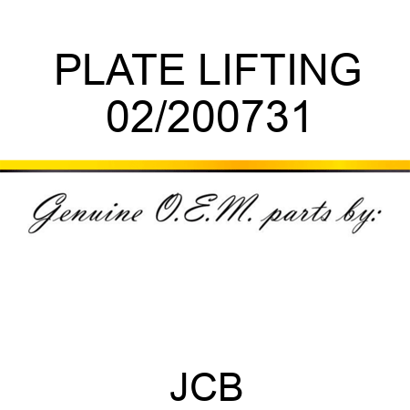 PLATE LIFTING 02/200731