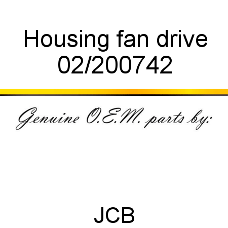 Housing, fan drive 02/200742
