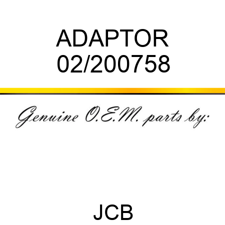 ADAPTOR 02/200758