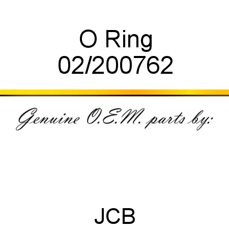 O Ring 02/200762