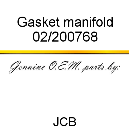 Gasket, manifold 02/200768