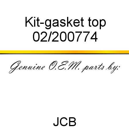 Kit-gasket, top 02/200774