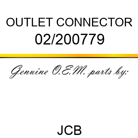 OUTLET CONNECTOR 02/200779