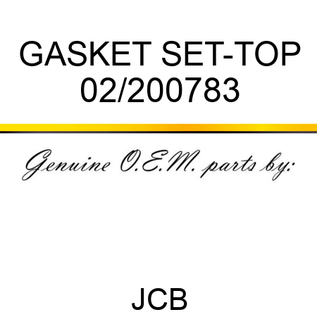 GASKET SET-TOP 02/200783