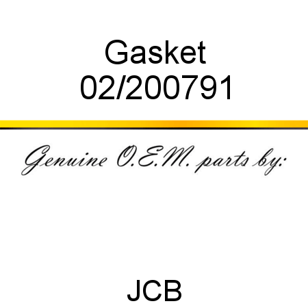 Gasket 02/200791