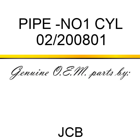 PIPE -NO1 CYL 02/200801