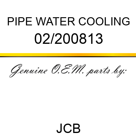 PIPE WATER COOLING 02/200813