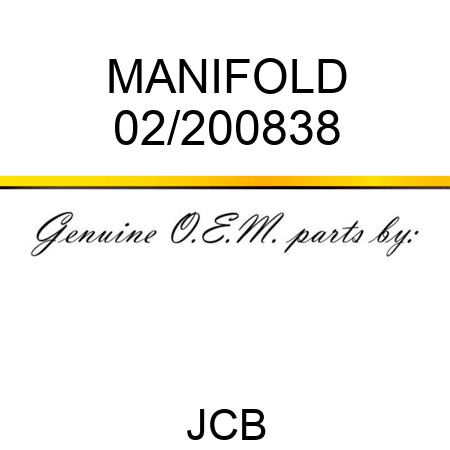 MANIFOLD 02/200838