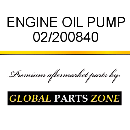 ENGINE OIL PUMP 02/200840