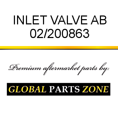 INLET VALVE AB 02/200863