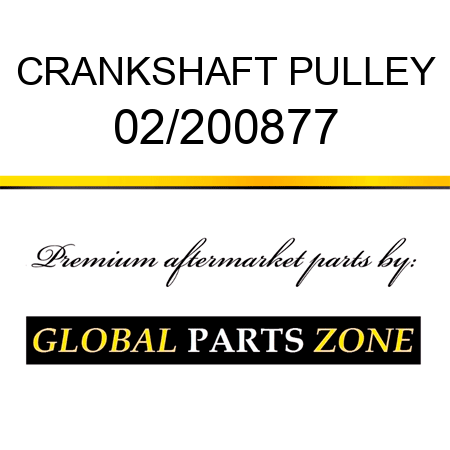 CRANKSHAFT PULLEY 02/200877