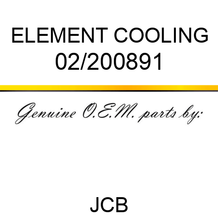 ELEMENT COOLING 02/200891