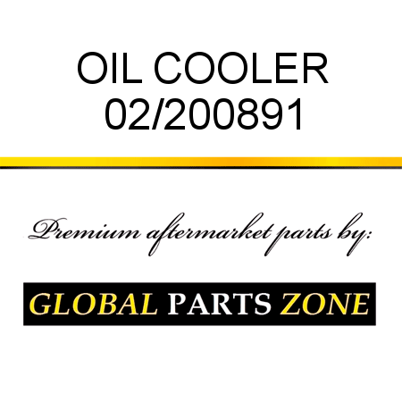 OIL COOLER 02/200891