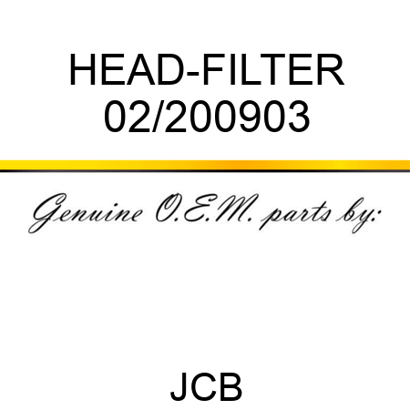 HEAD-FILTER 02/200903